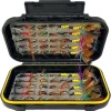 OutdoorFishing Fly Fishing Flies Kit Fly Assortment Trout Bass Fishing with Fly Box, 33/48/72/100/114/148pcs with Dry/Wet Flies, Nymphs, Streamers, Popper