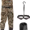 OXYVAN Duck Hunting Waders with 600G Rubber Boots Insulated,Neoprene Realtree MAX-7 Camo Fishing Chest Waders for Men & Women