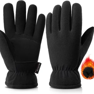 OZERO Winter Gloves for Men & Women | -30? Warm Thermal Running Cycling and Work Gloves for Men Cold Weather | Deerskin and Polar Fleece Insulated Winter Gloves Men