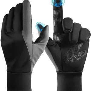 OZERO Winter Touchscreen Gloves for Men: Warm Running Gloves Windproof Water Resistant - Lightweight Thermal Glove for Hiking Cycling Driving
