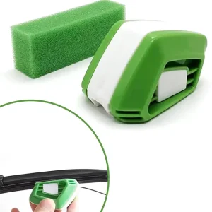 Pack-1 Car Wiper Restorer, ABS Wiper Clean Blade, Automobile Maintenance Tool Kit, Portable Universal Accessories, for Most Cars, Trucks and Vans (Green)