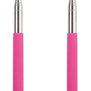 Pack-2 Car Rearview Mirror Wiper, Telescopic Auto Squeegee Cleaner 98cm/38.6inch Long Handle Car Cleaning Tool Mirror Glass Mist Cleaner (Pink)