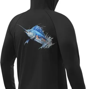 Palmyth Fishing Hoodie for Men Long Sleeve Sun Protection UV UPF 50+ Shirts