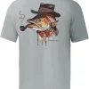 Palmyth Men's Fishing Shirt Short Sleeve Sun Protection UV UPF 50+ SPF T-Shirt