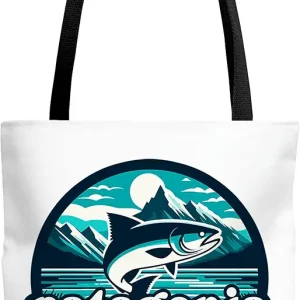 Patagonia Fishing Tote Bag for Women Men Casual Tote Bag Cloth Canvas Shopping Bags with Handles Cute Bags Everyday Use 16" x 16" Aesthetic Gift ID44998