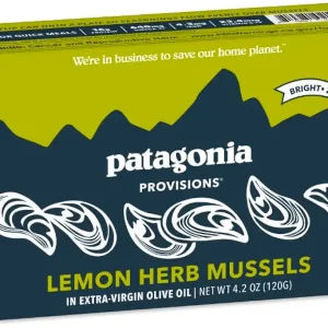 Patagonia Provisions - Lemon Herb Mussels in Extra Virgin Olive Oil | Responsibly sourced | 16g Protein & Gluten Free