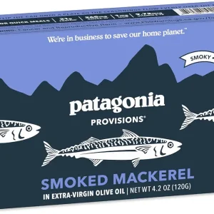 Patagonia Provisions Smoked Wild Mackerel | Responsibly Sourced in Spain | 22g Protein per Tin & Gluten Free