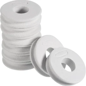 PATIKIL 1.77 Inch Fishing Line Spool, 50 Pack EVA Foam Fishing Winding Board Plates Fly Fishing Gear Organizer for Fishing Line Storage, White