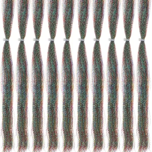 PATIKIL Crystal Flash Fly Fishing Line, Sparkle Fly Tying Material Kit Holographic Dry Flies Thread Supplies