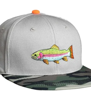 Performance Outdoorsman Snapback Truck Hat with Flat Brim - Unique Animal Embroidery