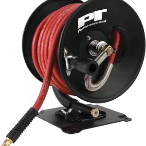 Performance Tool M672 Quick Mount Hand Crank Air Hose Reel (3/8-Inch Air Hose x 50 ft. Capacity, Hose Included)