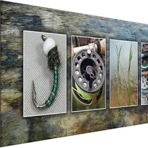 Personal-Prints FLY FISHING Personalized Name Art D�cor | Gift for the Fly Fisher, Man Cave, Office or Boy�s Room |Customized Flyfishing Name Wall Art Gift (6"x18" Stretched Canvas)