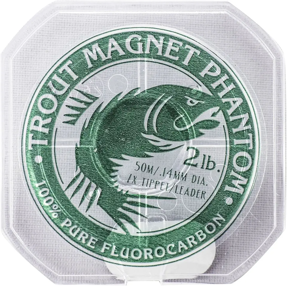 Phantom 100% Fluorocarbon Leader Fishing Line, Invisible to Fish, Get More Bites, 50m