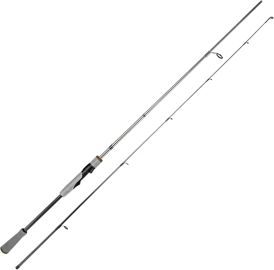 Pioneer Bass Fishing Rod, Spinning Rod with 24T Carbon Fiber, Casting Rod 6'-8' Medium Fast Action Moderate Power, Fishing Rod with TS Ceramic Guides All Purpose, 70� EVA Handle, 2 Pieces