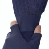 PIQIDIG Men's Women's SPF Fingerless Gloves Mittens Sun Protection Unisex Driving Gloves UPF 50+ With Silicone Gel