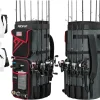 Piscifun Fishing Rod Bag Holds 8 Rods & Reels, 70L Large Storage Fishing Rod Case, Foldable Fishing Pole Bag for Carrying Fishing Gear and Equipment, Portable Fishing Rod Storage Bag, Red