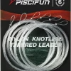 Piscifun Fly Fishing Leader with Pre-Tied Loop, Tapered Fly Line Leader, Nylon, Clear, 6 Pack, 7.5FT, 9FT, 12FT, 0X 1X 2X 3X 4X 5X 6X 7X