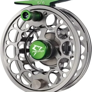 Piscifun Sword Fly Fishing Reel, CNC-Machined Aluminum Alloy Fly Reel, 3/4, 5/6, 7/8, 9/10 Weight, Black, Gunmetal, Space Gray