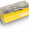 Plano Edge Micro Fly Storage Box, Gray and Yellow, Waterproof and Rust-Resistant Customizable Fishing Tackle Organization