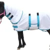 Pony/Mini Horse Fly Sheet Miniature Size 36"-50" Foal Weanling Donkey Adjustable Mesh Rugs Breathable Summer Flysheet White 44
