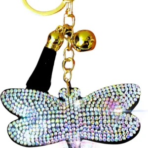 Popfizzy Rhinestone Keychains for Women and Girls, Bling Backpack Keyrings, Purse Charms, Sparkle Key Fob, Fun Keychain Gifts