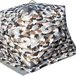 Portable 3 Person Ice Fishing Tent Lightweight Tent, Insulated Ice Fishing Shelter Ice Fishing Shanty for Ice Fishing Camping Travel (C 180x180x140cm)