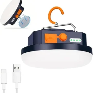 Portable Camping Lights, Camping Lantern Rechargeable, 9900mAh Power Bank LED Tent Light, 2000 Lumen Outdoor Work Light with Magnet for Emergency, Power Cuts, Fishing, Hiking and More