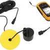 Portable Fish Depth Finder LCD Display Handheld Fish Finder,200khz Sonar Frequency Castable Kayak Boat Fishfinder Wired Transducer Kayak Fish Finder Kit for Boat Fishing, Ice