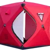 Portable Ice Fishing Shelter 3-4 Person Ice Fishing Tent Insulated Ice Fishing Shelter Thermal Ice Fishing Shanty with Insulated Layer for Winter Fishing (A Type 3~4 Person)