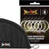 Pre-Tied Loop Fly Fishing Leader 6 Pack with Tapered Leader Wallet