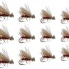 Premium Elk Hair Caddis Flies | 12pc Fly Fishing Flies in 4 Sizes | Fly Fishing Assortment | Caddis Flies | Trout Flies | Dry Flies