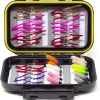 Premium Fly Fishing Flies Assortment | Waterproof Fly Box | Dry, Wet, Nymphs, Streamers, Wooly Buggers, Hopper, Caddis | Trout, Steelhead, Bass Fishing Lure Set