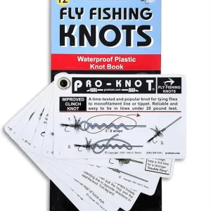 Pro-Knot Fly Fishing Knot Cards - Waterproof Knot Cards With 12 Best Fly Fishing Knots | Easy To Follow Knot Tying Instructions | Fly Fisherman Gift Idea