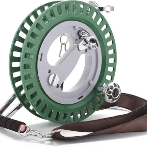 Professional 10.6 inch Kite Reel, Hand- Hold Steady Metal Roller with Belt for Big Kites