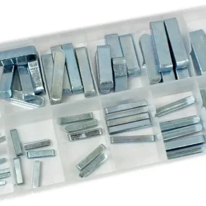 Pulley Keyway Key - Square Key Stock 60pc - Keyway Stock, Keyway Tension, Keyway Blank - Keyway Plastic Box - Flywheel Keys - Pump Shaft Key - 1/4 Key Stock - 3/16 key stock