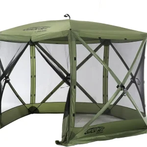 Quick Set Venture 9 x 9 Foot Portable Outdoor Camping Canopy Sunshade Shelter, Green Bundled with Wind/Sun Panels (3 Pack)