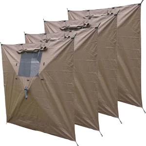 Quick-Set Wind and Sun Panel Attachment for Escape Sport Screen Shelter Canopy Tent with Carrying Bag, Accessory Only, Brown (4 Pack)