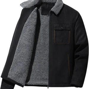 Quilted Coat Solid V Neck Slim Fit Warm Sweater Cardigan Coat Single Breasted Overcoat with Detachable Collar
