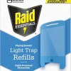 Raid Essentials Flying Insect Light Trap Refills, 2 Light Trap Refill Cartridges, Featuring Light Powered Attraction