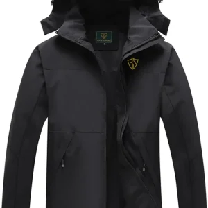 Rain Jacket for Men, Mens Waterproof Raincoat Lightweight Rain Jackets Outdoor Rain Coat Windbreaker with Hood