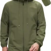 Rain Jacket Men Packable Waterproof Raincoat with Hood Lightweight Windbreaker for Hiking Cycling Golf