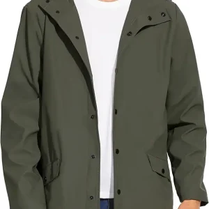 Rain Jacket Men Waterproof - Mens Raincoat Lightweight Coat With Hood Long Breathable Windbreaker Trench