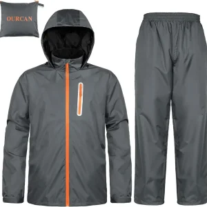 Rain Suits for Man Women Waterproof Lightweight Rain Gear Rain Coats Breathable Jacket Pants for Golf, Fishing,Hiking