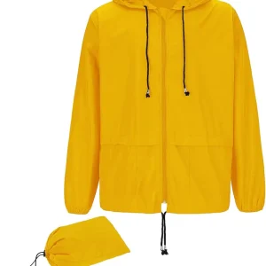 Raincoat for Men Packable Rain Jacket Waterproof with Hood Outdoor Windbreaker Jackets Lightweight Cycling Raincoats
