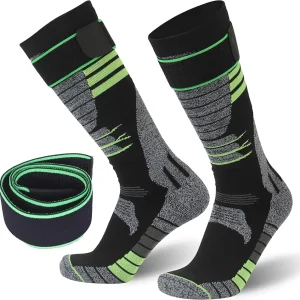 RANDY SUN Merino Wool Waterproof Socks, Men Women Knee High Breathable Hiking Running Socks 1 Pair