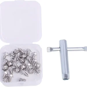 Raprance Wading Boot Studs for Felt Or Rubber Cleated Footwear, 26 Pack Screw in Studs and a Tool