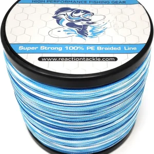 Reaction Tackle Braided Fishing Line - Pro Grade Power Performance for Saltwater or Freshwater Fish - Colored Fishing Line Braid for Extra Visibility