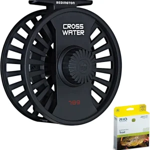 Redington Reels Crosswater 7/8/9 Prespooled Reel with 8WT Line, Black