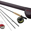 Redington TOPO Fly Fishing Outfit - Ready to Fish Bundle - Fly Rod, Reel, Line, Leader, & Carry Case