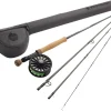 Redington Wrangler Fly Fishing Kit, Medium Fast Action Rod, Crosswater Reel, Fly Line, Leader, & Carrying Case